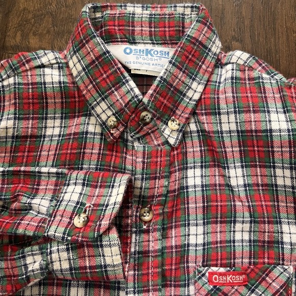 Chemise Boutonnée Garçon Oshkosh Taille 8 - Manches Longues - Occasion Très Bon état